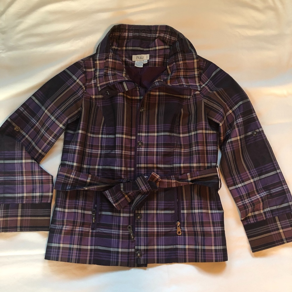 Puli Plaid Jacket with Belt